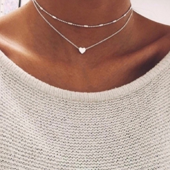 Stunning Silver Layered Necklace Simple Classy NIB - Picture 5 of 8